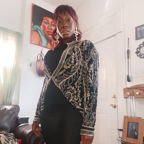 Sequin and Beaded Jacket - Picture 4 of 6